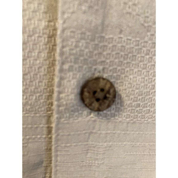 Caribbean Shirt Sz 2XLT Tan Cream Wood Button Modal Blend Tropical Hawaiian - Picture 4 of 9